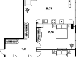 Продается 3-комнатная квартира ЖК Гринсайд, 5.1-5.5, 73.7  м², 10840000 рублей