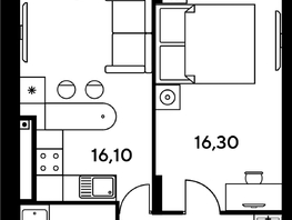 Продается 2-комнатная квартира ЖК Сезоны, 45.9  м², 6789000 рублей