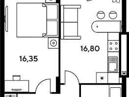 Продается 2-комнатная квартира ЖК Сезоны, 48.55  м², 6857295 рублей