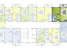 Продается 1-комнатная квартира ЖК Платовский, литер 13, 35.65  м², 4331475 рублей