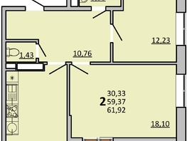 Продается 2-комнатная квартира ЖК Frame (Фрейм), 11В, 71.3  м², 11408000 рублей