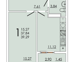 Продается 1-комнатная квартира ЖК Frame (Фрейм), 11А, 39.29  м², 6954330 рублей