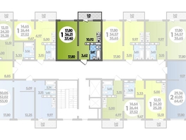 Продается 1-комнатная квартира ЖК Платовский, литер 13, 37.4  м², 5228520 рублей