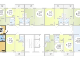 Продается 3-комнатная квартира ЖК Суворовский, литера 1, 64.13  м², 7079951 рублей