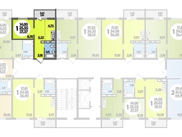 Продается Студия ЖК Суворовский, литера 1, 27.37  м², 3853696 рублей