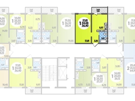 Продается 1-комнатная квартира ЖК Суворовский, литера 1, 36.4  м², 4462640 рублей