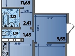 Продается 2-комнатная квартира ЖК Суворовский, литера 1, 64.95  м², 7313370 рублей