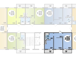 Продается 2-комнатная квартира ЖК Суворовский, литера 1, 54.97  м², 6695346 рублей