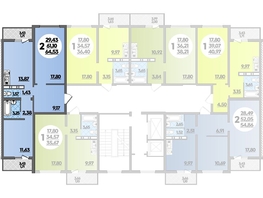 Продается 2-комнатная квартира ЖК Суворовский, литера 5, 64.53  м², 8011463 рублей