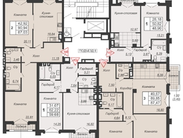 Продается 1-комнатная квартира ЖК Дом-резиденция Собрание, 59.68 м², 38792000 рублей