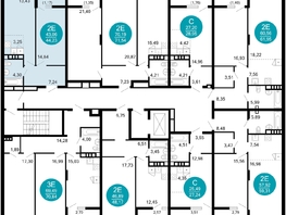 Продается 2-комнатная квартира ЖК 1799, литера 2.1, 44.23  м², 9854444 рублей