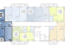 Продается 2-комнатная квартира ЖК Суворовский, литера 23, 64.96  м², 7106623 рублей