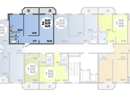 Продается 2-комнатная квартира ЖК Суворовский, литера 23, 56.76  м², 6572808 рублей