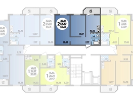 Продается 2-комнатная квартира ЖК Суворовский, литера 23, 55.53  м², 6430374 рублей