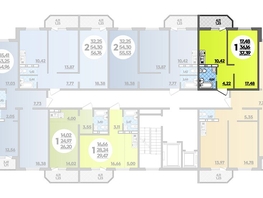 Продается 1-комнатная квартира ЖК Суворовский, литера 23, 37.39  м², 4303589 рублей