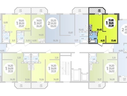 Продается 1-комнатная квартира ЖК Суворовский, литера 23, 37.39  м², 4165246 рублей