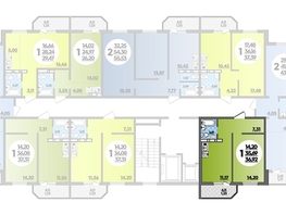 Продается 1-комнатная квартира ЖК Суворовский, литера 23, 36.92  м², 3935672 рублей