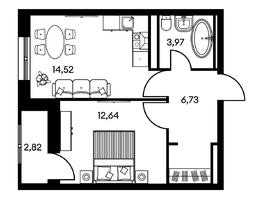 Продается 2-комнатная квартира ЖК Культура, дом 1, 40.84  м², 6770000 рублей
