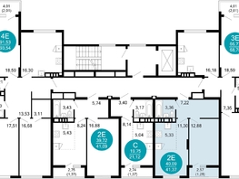 Продается 2-комнатная квартира ЖК 1799, литера 2.2, 41.37 м², 10168746 рублей