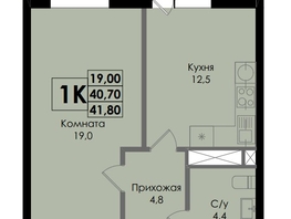 Продается 1-комнатная квартира ЖК Botanika (Ботаника), дом 1, 41.8 м², 6207300 рублей