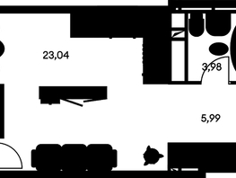Продается Студия ЖК Культура, дом 1, 36.09 м², 6450000 рублей