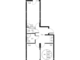 Продается 3-комнатная квартира ЖК Панорама на Театральном, литера 1, 60.6 м², 9211200 рублей