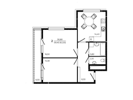 Продается 2-комнатная квартира ЖК ПРИТЯЖЕНИЕ, литер 3, 62.55 м², 7881300 рублей
