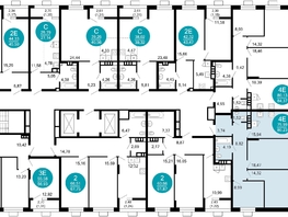 Продается 3-комнатная квартира ЖК 1799, литера 2.1, 80.23 м², 14417331 рублей