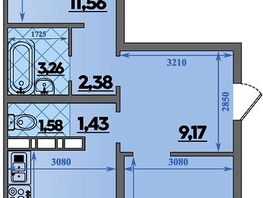 Продается 2-комнатная квартира ЖК Платовский, литер 13, 64.47 м², 7575225 рублей
