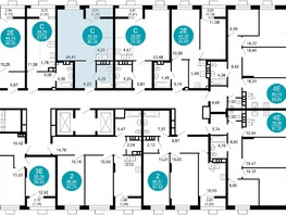 Продается 1-комнатная квартира ЖК 1799, литера 2.1, 40.56 м², 8550048 рублей