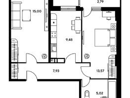 Продается 2-комнатная квартира ЖК Гринсайд, 5.1-5.5, 53.01 м², 8450000 рублей