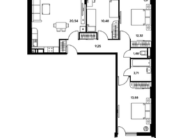 Продается 3-комнатная квартира ЖК Гринсайд, 5.1-5.5, 73.87 м², 8940000 рублей