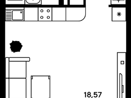 Продается Студия ЖК Гринсайд, 5.1-5.5, 28.85 м², 4990000 рублей