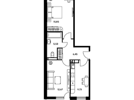 Продается 2-комнатная квартира ЖК Гринсайд, 5.1-5.5, 49.9 м², 6320000 рублей