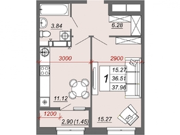 Продается 1-комнатная квартира ЖК Frame (Фрейм), 11В, 39  м², 5000000 рублей