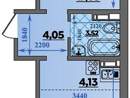 Продается 2-комнатная квартира ЖК Суворовский, литера 23, 43.04 м², 5608480 рублей