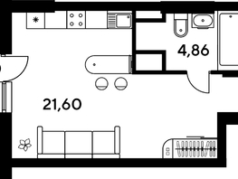 Продается Студия ЖК Малина Парк, дом 4, 28.25 м², 3690000 рублей
