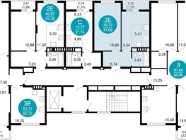 Продается 2-комнатная квартира ЖК 1799, литера 1.1, 41.09  м², 9456276 рублей
