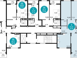 Продается 3-комнатная квартира ЖК 1799, литера 1.1, 93.54  м², 18618296 рублей