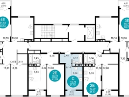 Продается 1-комнатная квартира ЖК 1799, литера 2.2, 21.12  м², 6098780 рублей