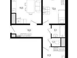 Продается 2-комнатная квартира ЖК Левенцовка Парк, лит 8-11 стр.1, сек.1,2,3, 55.7 м², 8332720 рублей
