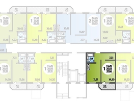 Продается 1-комнатная квартира ЖК Суворовский, литера 20, 37.06 м², 4706620 рублей
