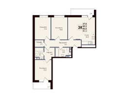 Продается 3-комнатная квартира ЖК ACADEMIA (Академия), 86.8  м², 12759600 рублей