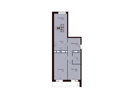 Продается 3-комнатная квартира ЖК ACADEMIA (Академия), 65.1  м², 9569700 рублей