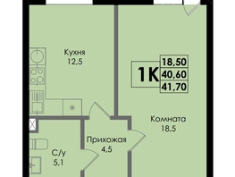 Продается 1-комнатная квартира ЖК Botanika (Ботаника), дом 1, 41.7  м², 6838800 рублей