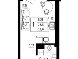 Продается Студия 26-я линия ул, 22.78  м², 3550000 рублей