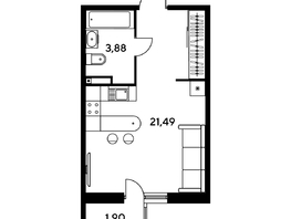 Продается Студия ЖК Малина Парк, дом 1, 27.2  м², 4910000 рублей
