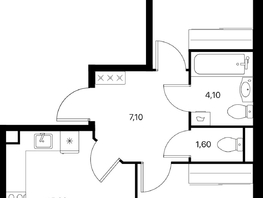 Продается 2-комнатная квартира ЖК Эстет, литер 49.2, 64.5  м&sup2;, 8891970 рублей