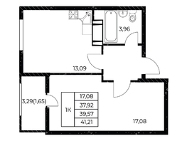 Продается 1-комнатная квартира ЖК Звезда Столицы 2, 41.21  м&sup2;, 6428760 рублей