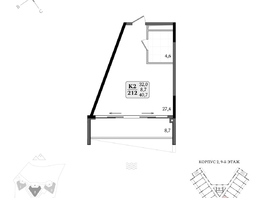 Продается Апартамент АК Летто, 40.7  м&sup2;, 20146830 рублей